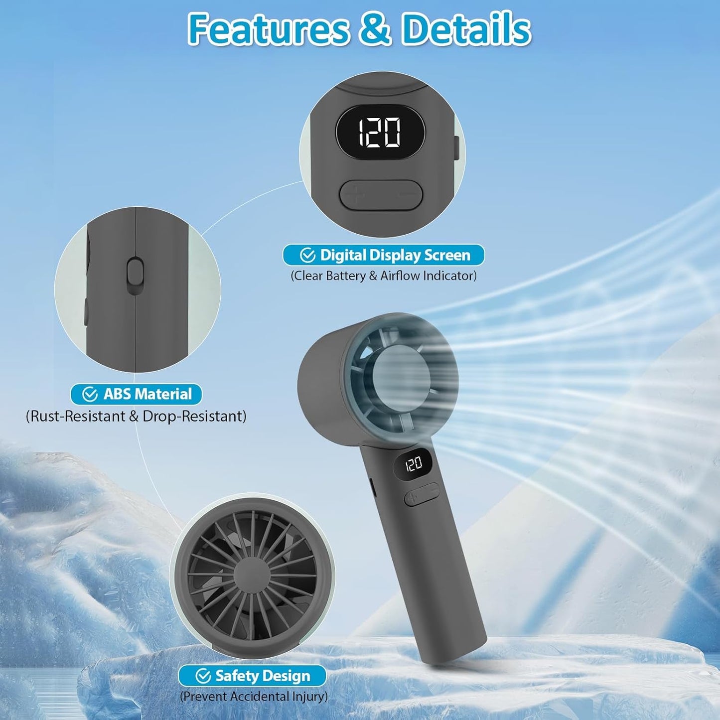 Rechargeable Handheld Fan