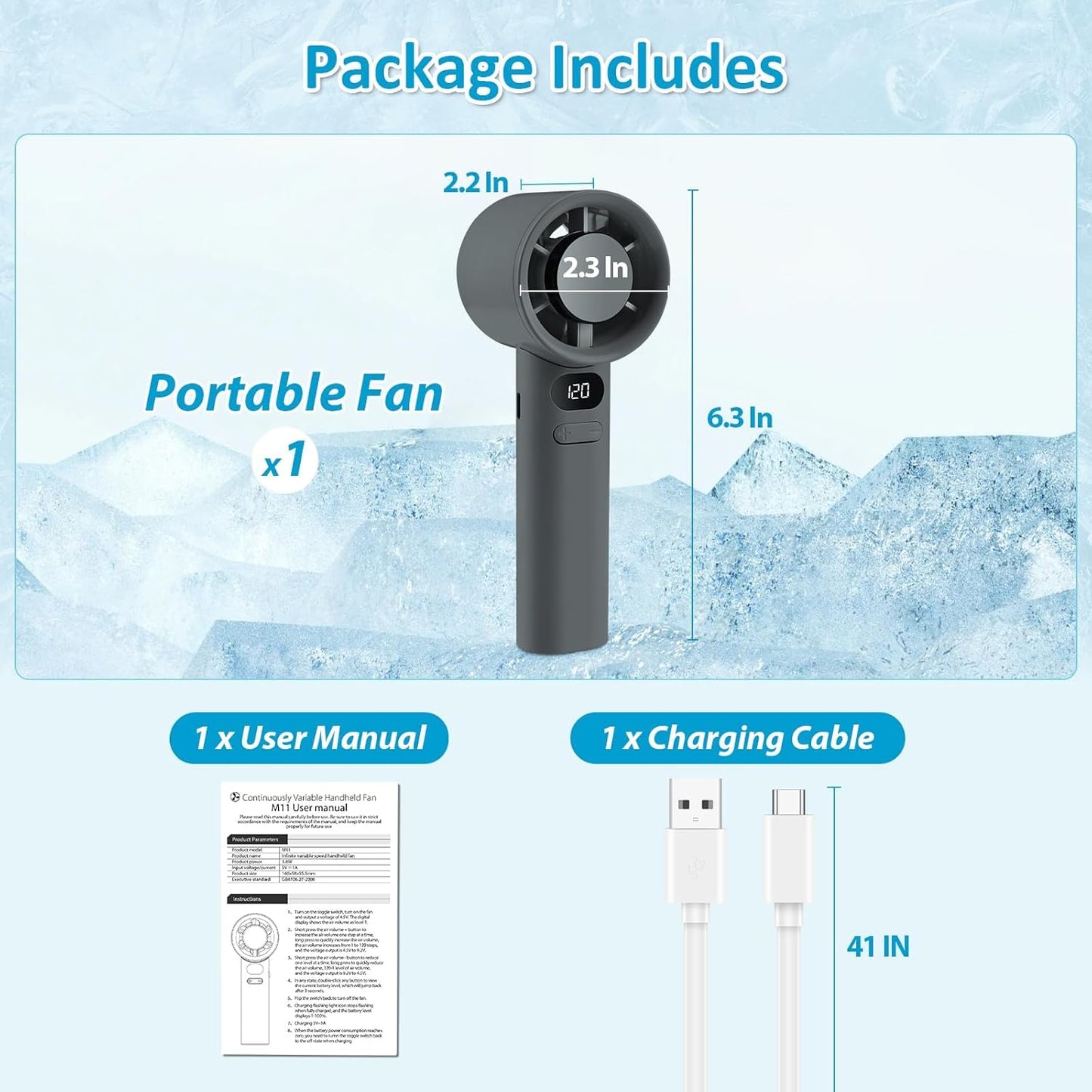 Rechargeable Handheld Fan